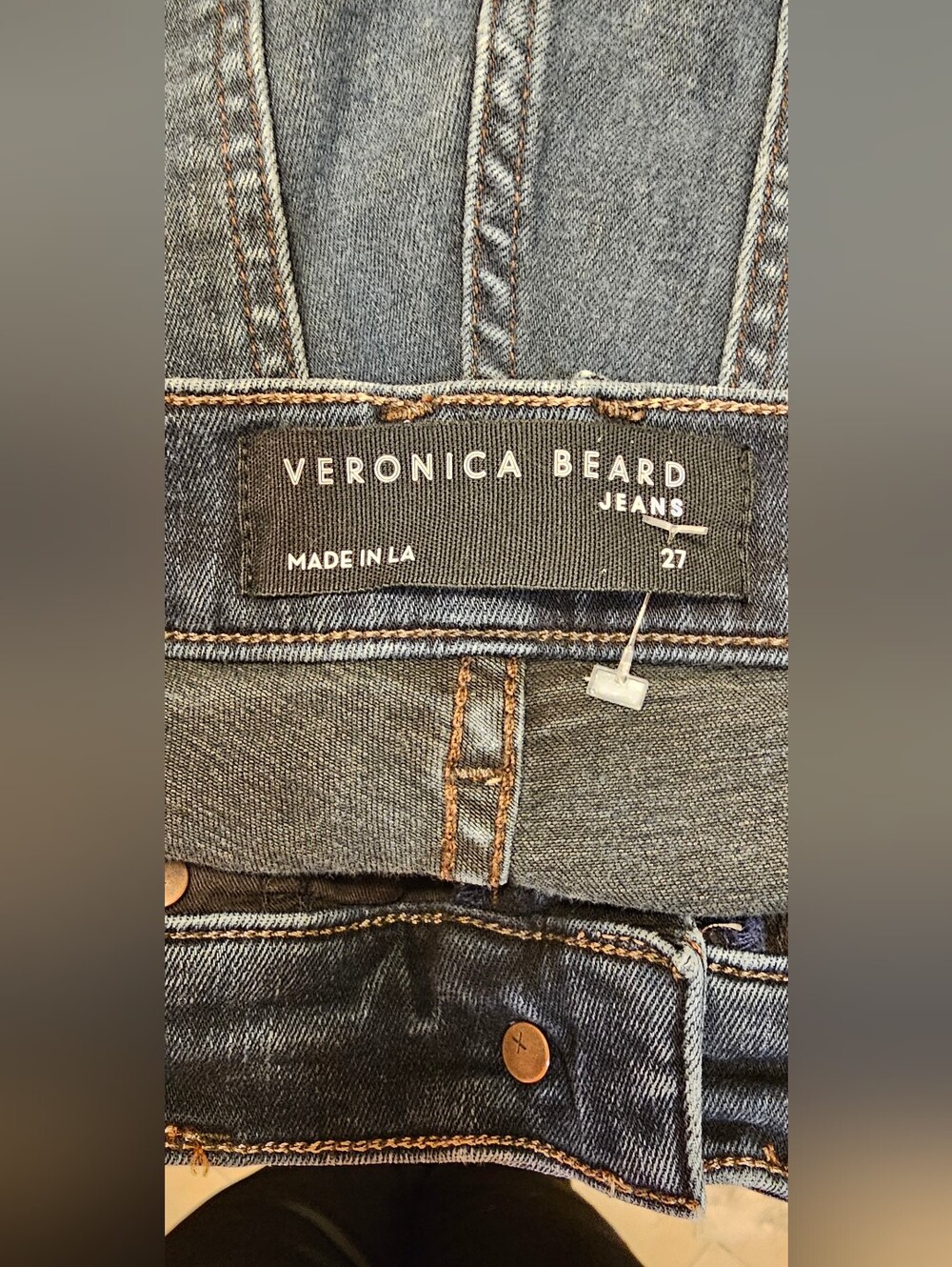 Veronica Beard Carly Kick-Flare High-Rise Jeans Dark Ink Wash Sz 27 MSRP $239 - Picture 8 of 10